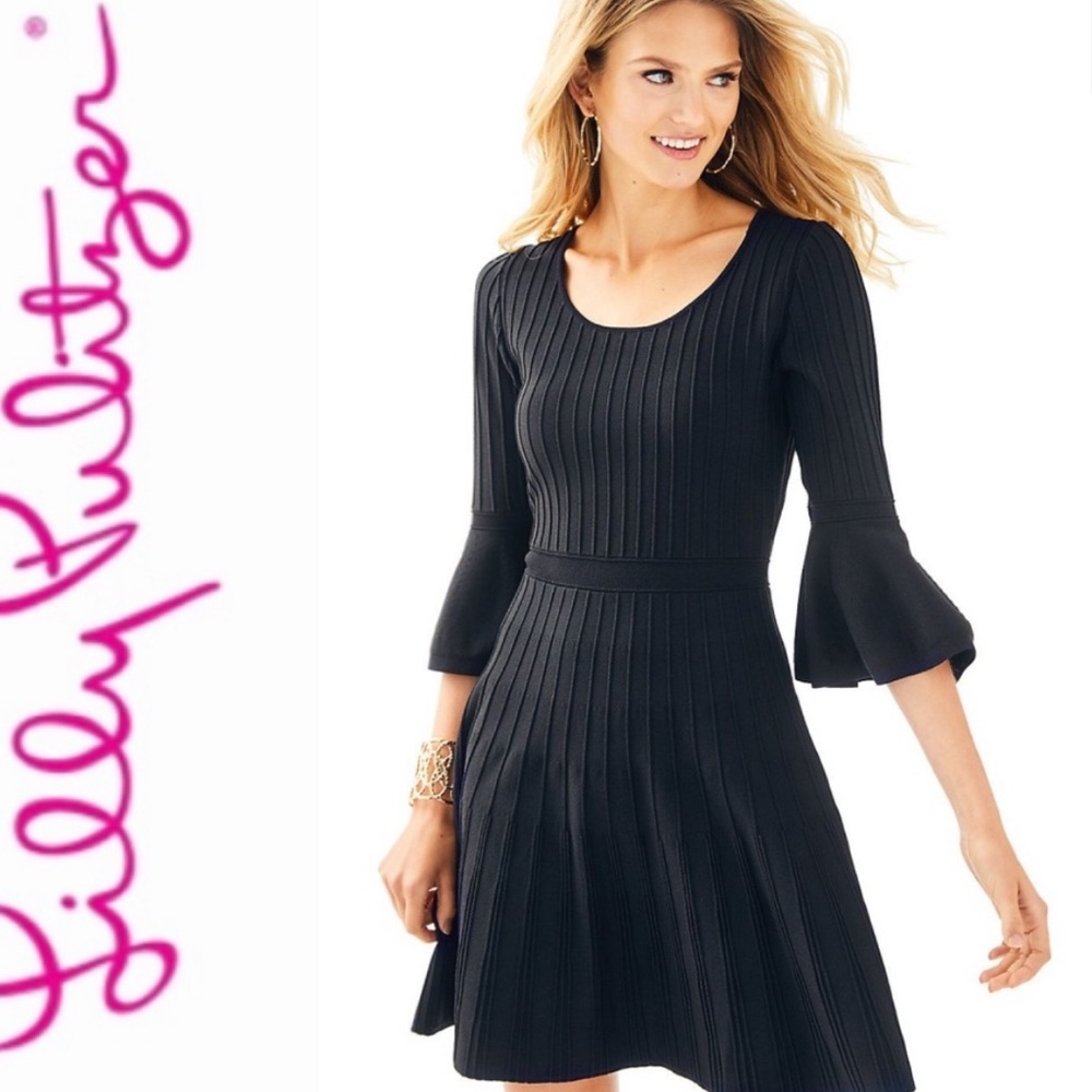 Lilly Pulitzer black Brandi sweater dress